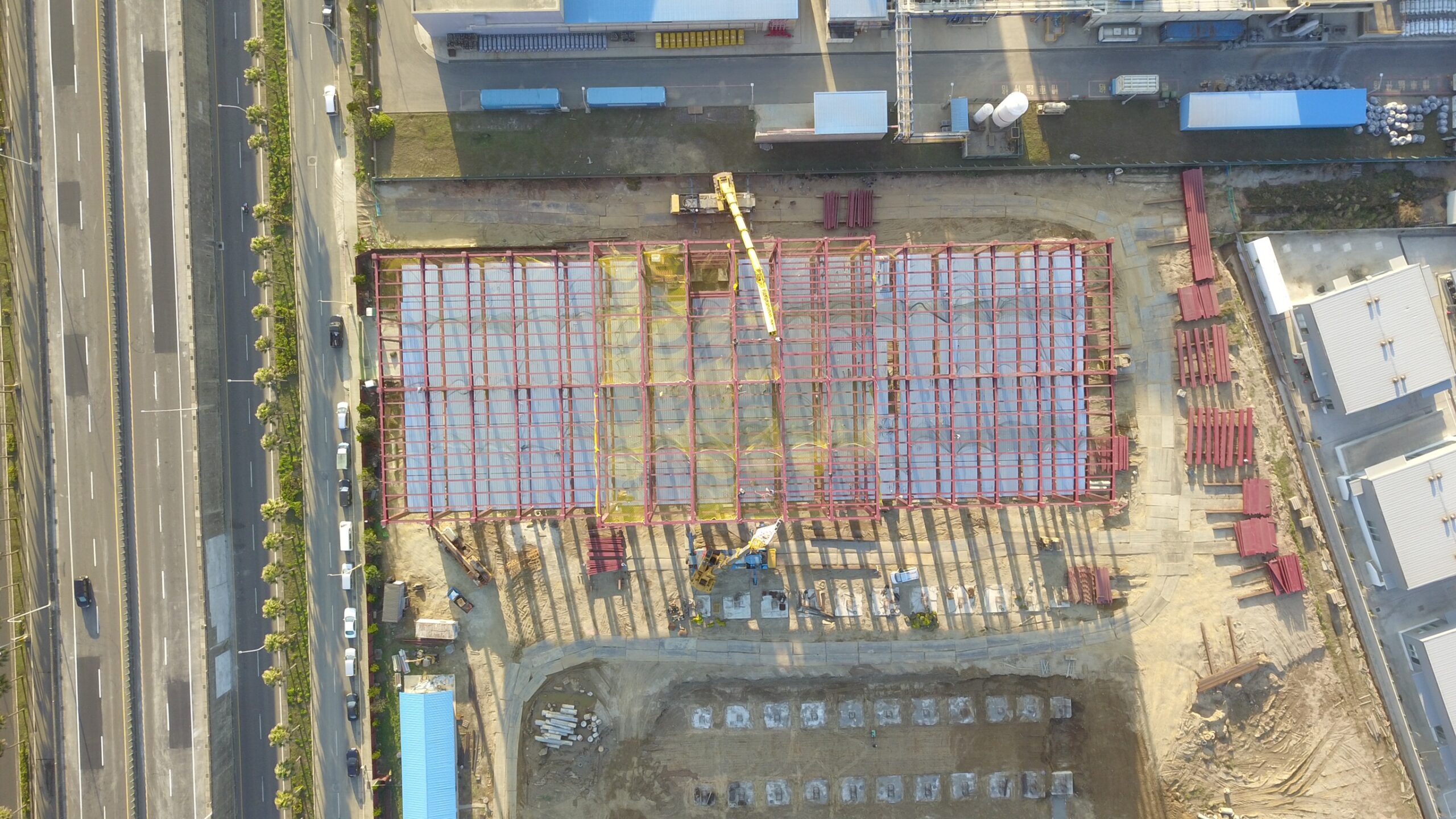 沛斯可新建廠房前期 空拍上視圖2